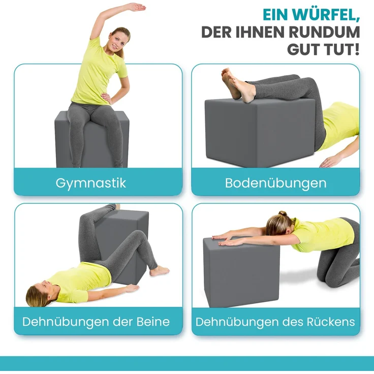 aktivshop Lagerungskissen Stufenlagerungswürfel, Stufenbett, 40x50x50cm – Bild 3
