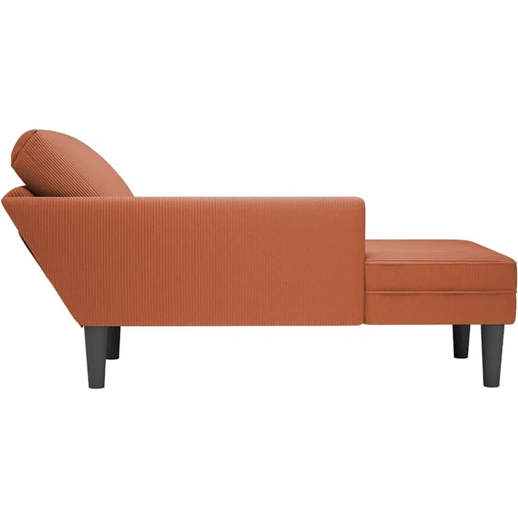vidaXL Chaiselongue mit Kissen Rot-orange Cordstoff 4009822 – Bild 5