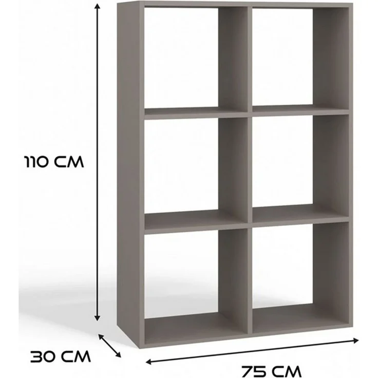 Selsey 'Malax' Offenes Standregal, 6 Fächer, Artisan-Eiche, 75 x 110 x 30 cm – Bild 3
