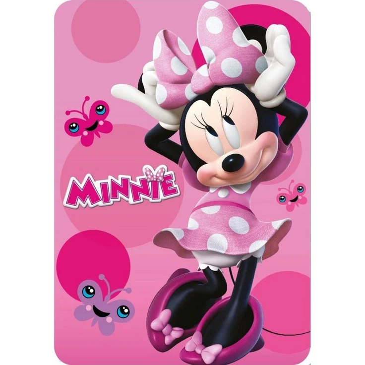 Wohndecke Disney Minnie Chic Fleecedecke 100x140cm, Disney, Geschenkidee für Mädchen und Jungen