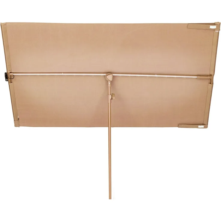 blumfeldt Bayonne Sonnenschirm 130x180 cm Polyester UV 50 Solar LED Taupe