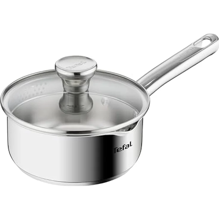TEFAL DUETTO Stielkasserolle 16cm | A70522 | Edelstahl-Kochgeschirr | mit Siebdeckel und Ausgießhilfe | Messskalen | Induktionsgeeignet | umweltfreundlich – Bild 2