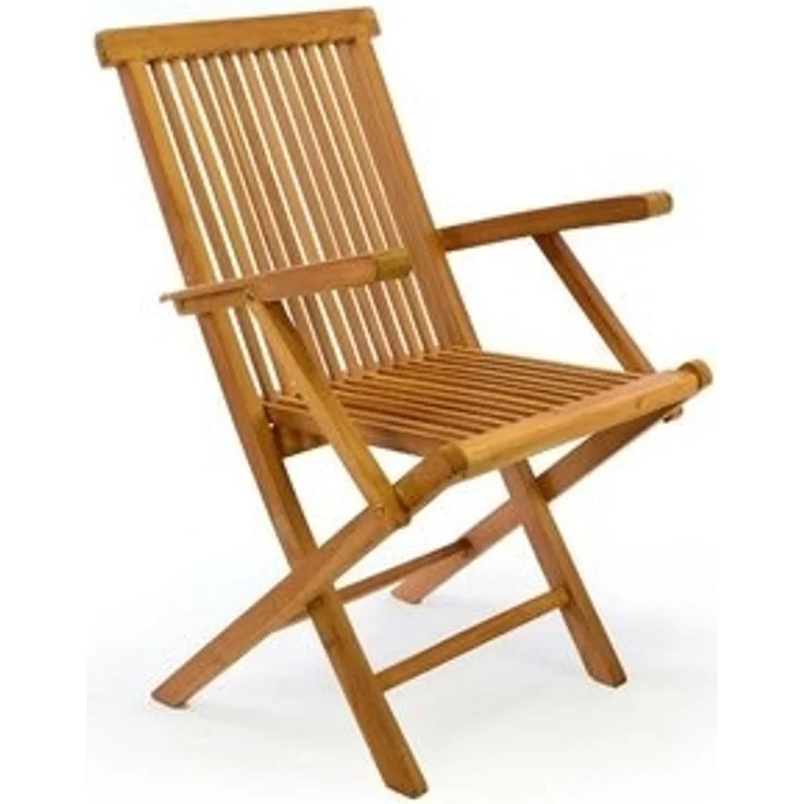 VCM Gartenstuhl Gartenstuhl Hochlehner Klappstuhl Holz Teak – Bild 6