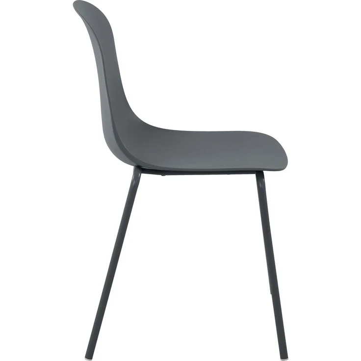 CLP Stapelstuhl Hardin mit ergonomischer Kunststoffschale und stabilem Metallgestell - Farbe:dunkelgrau – Bild 5