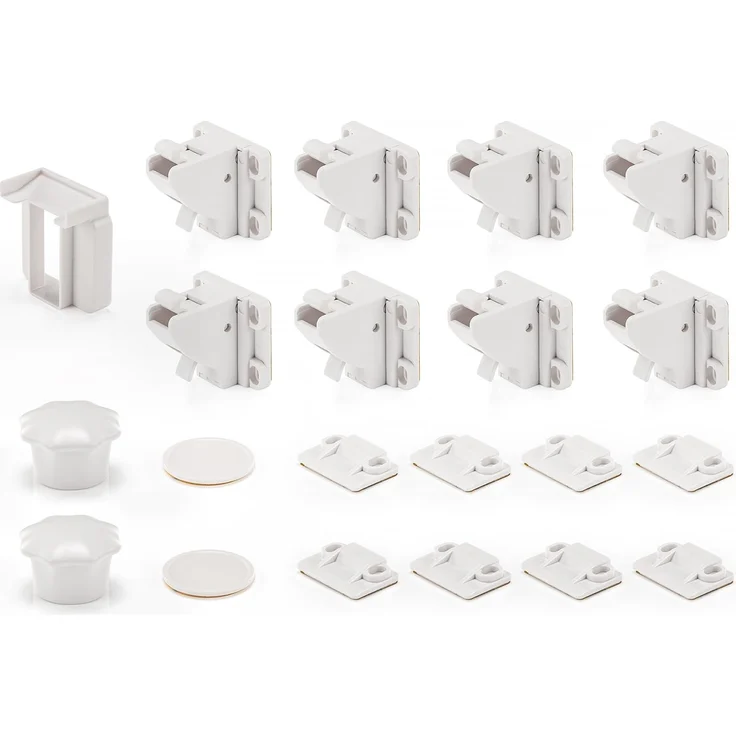 reer Magnetschloss | 8 Stück in Paper Bag | Magnetische Kindersicherung | Schrank- und Schubladensicherung zum Kleben | Sicherheit für Babys und Kinder | Erstausstattung – Bild 8
