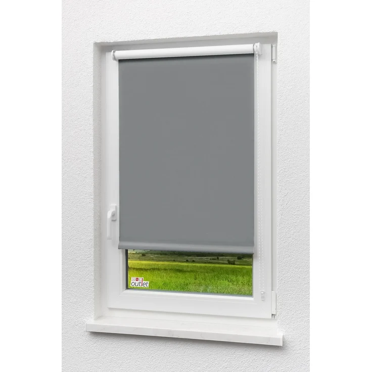 Lysel - Qualitätsrollo abdunkelnd anthrazit, (B x H) 93cm x 275cm in grau/anthrazit – Bild 7