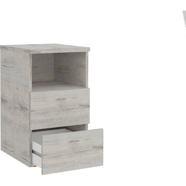 Nachttisch >COLIMA 1< in Sandeiche Dekor - 35x61,5x39,9cm (BxHxT) – Bild 4