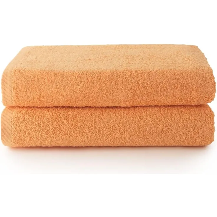 Top Towel - Plus - Große Badetücher - Badetücher - 2 Duschtücher - 70x140 cm - 100 % Baumwolle - Papaya