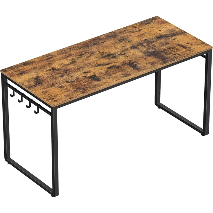 Hansiro Schreibtisch Industriestil 140 x 60 x 75 cm Vintagebraun-Schwarz