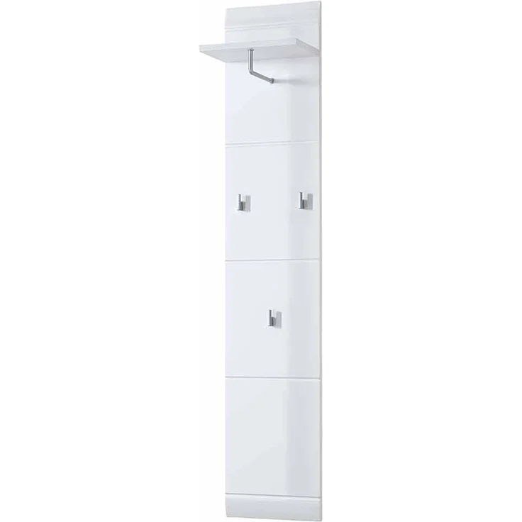 Garderobenpaneel Almeria / GW-Adana, Holzwerkstoff, Weiß, 30 x 152 x 23 cm