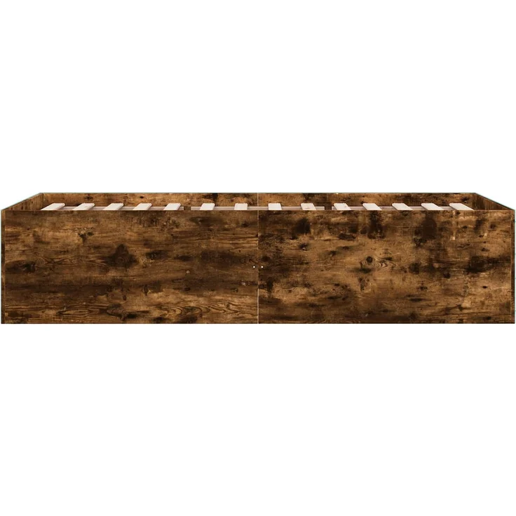 vidaXL Bodenbettgestell Geräucherte Eiche 80 x 200 cm Holzwerkstoff 3429535 – Bild 5