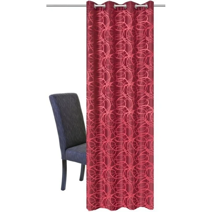HOME WOHNIDEEN Vorhang LENNY (1 St), Ösen, blickdicht, HxB: 245x140, Dekostoff Jacquardgemustert – Bild 4