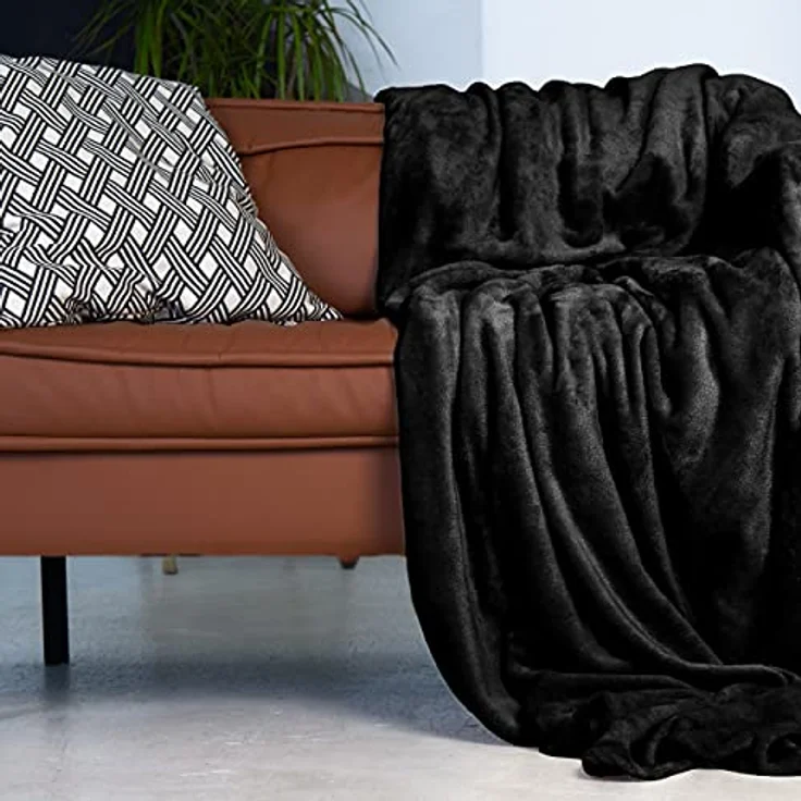 Wohndecke Kuscheldecke super weich & flauschig – warme Fleecedecke, Gräfenstayn, warme Wolldecke, Sofadecke & Tagesdecke - Überwurf Sofa, Couch – Bild 6