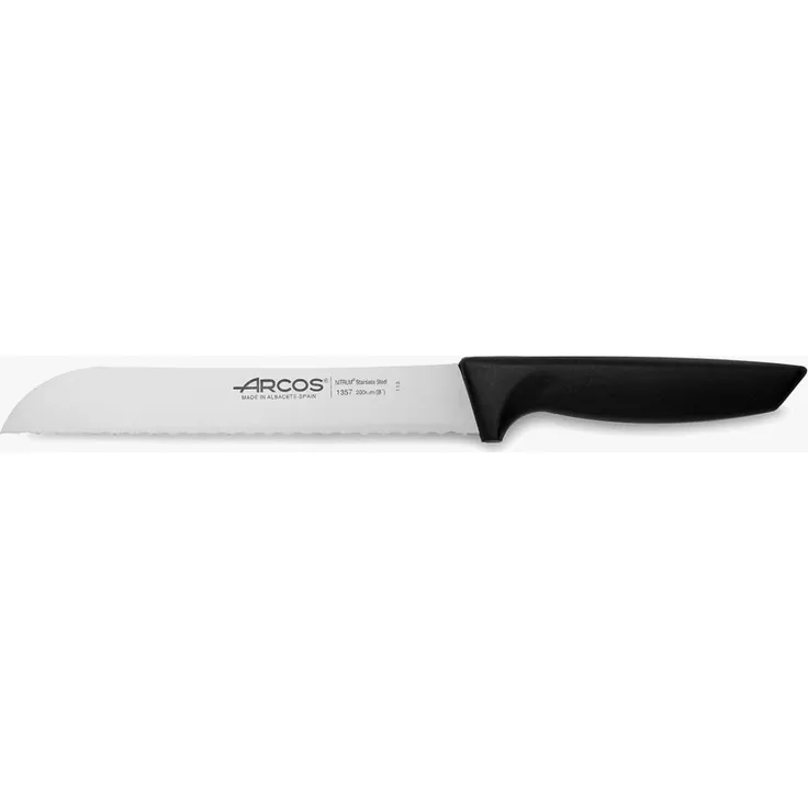 Arcos 7380011 Brotmesser gekerbt, Arcos Niza Metall schwarz 32 x 3 x 2 cm