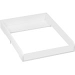 WOLTU Wickelaufsatz für Kommode mit Tiefe 48 cm, Wickelauflage aus MDF, Wickeltischaufsatz 60 x 10,5 x 80 cm, Wickelplatte Weiß, mit Seitenwänden