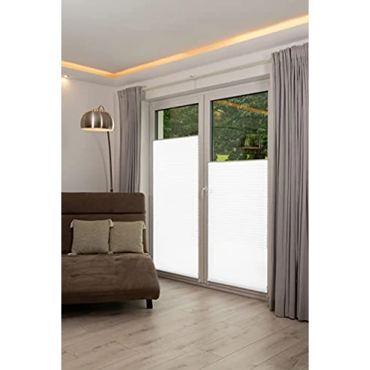 K-home 421614-41 Klemmfix-Plissee, Weiß, 35x130 cm – Bild 2