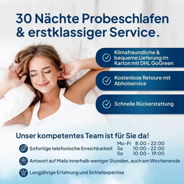 AM Qualitätsmatratzen - Bonellfederkernmatratze 140x200 cm H3 / H4-19cm Höhe - Made in Germany - Hochwertiger Bezug aus Doppeltuch mit versteppter Klimafaser (200g/ m²) – Bild 8