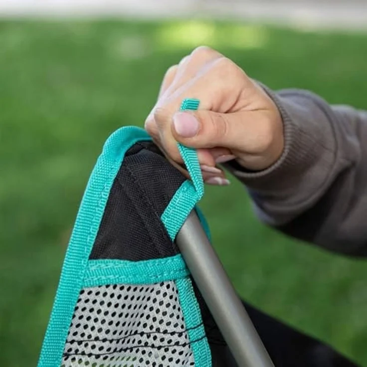 AKTIVE Camping-Klappstuhl, sehr kompakt, Stahl und Polyester, max. 110 kg, 58 x 36 x 66 cm, bequem und langlebig, rutschfest, mit Tragetasche, vielseitig einsetzbar, langlebig, Outdoor-Stühle (63047) – Bild 4