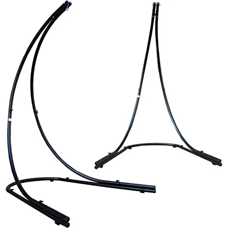 AMANKA Hängestuhlgestell 210cm, bis 150 kg belastbar, schwarz, pulverbeschichteter Stahl, für Indoor & Outdoor