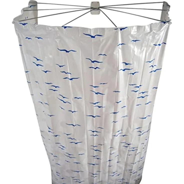 Ridder Duschvorhang Sylt blau Breite 210 cm – Bild 1