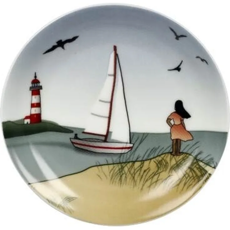 Goebel Miniteller Ocean Love, Dekoteller mit Aufhänger, Scandic Home, Fine Bone China, Bunt, 10 cm, 23101651