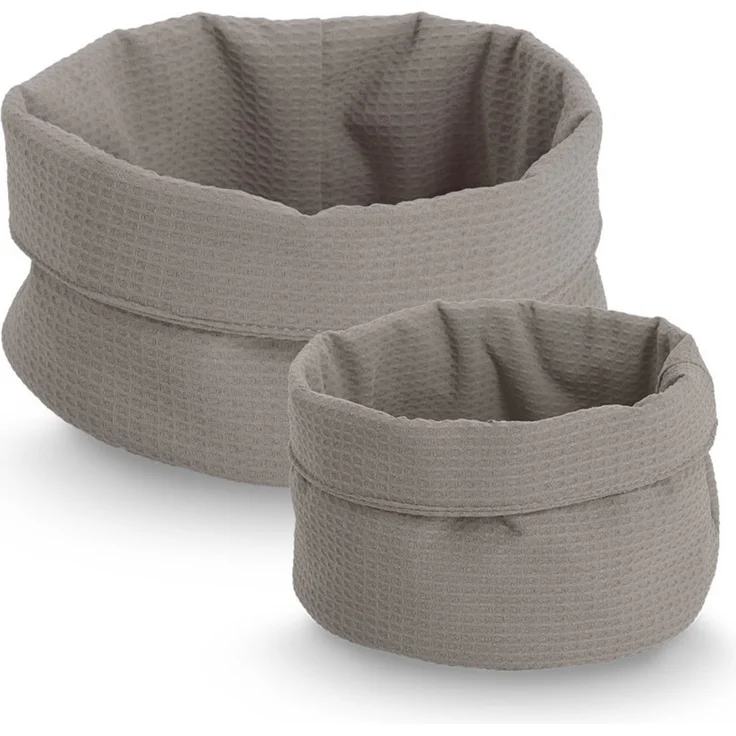 ZELLER 14534 Aufbewahrungskorb Ø 25 cm in MINT Waffelpiqué, Polyester / Korb – Bild 9