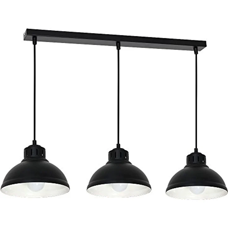 BSD Sven black 3-flammige Pendelleuchte, Deckenlampe im Kronleuchter-Stil, schwarz – Bild 1