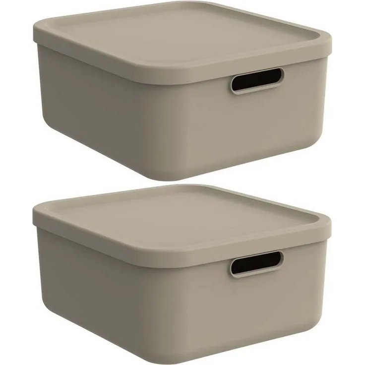 ROTHO Aufbewahrungsbox Albula Light 2er-Set Aufbewahrungskiste 20l (Aufbewahrungsboxenset, 2er-Set)