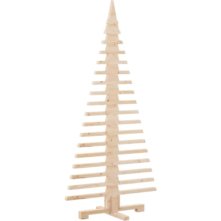 vidaXL Holz-Weihnachtsbaum zur Dekoration 150 cm Massivholz Kiefer 4103971 – Bild 2