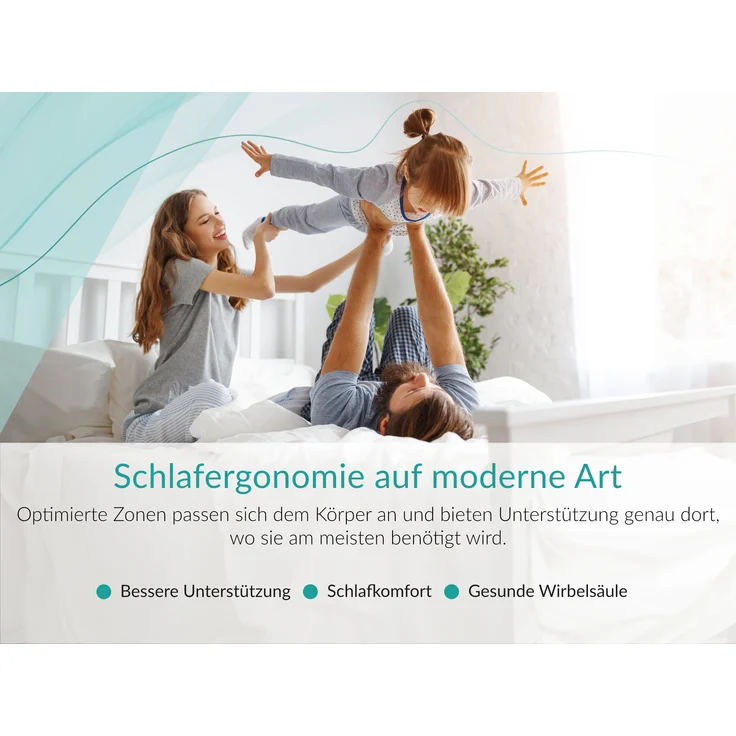 Taschenfederkernmatratze H3 – 7 Zonen Rollmatratze, abnehmbarer waschbarer Bezug, für Allergiker geeignet, Latex - 140 x 200 cm - TENE - SIVO – Bild 10