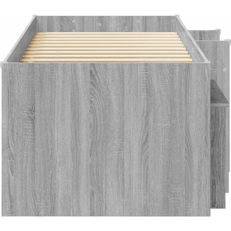 vidaXL Loft Bettgestell mit Schrank 3 Stk. Grau Sonoma Holzwerkstoff 3423387 – Bild 4