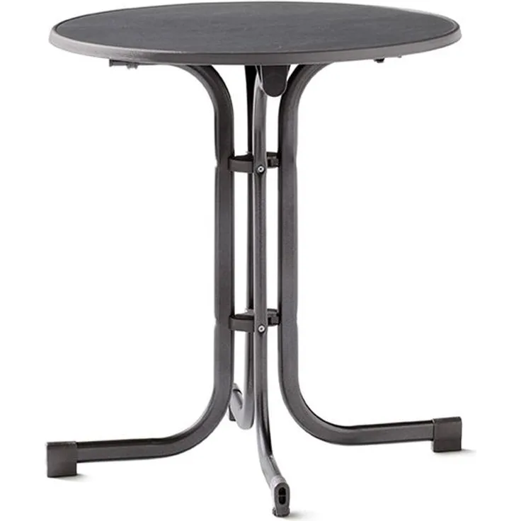 Klapptisch >Boulevard< in Schiefer anthrazit, mecalit®-PRO - 72x68 cm (HxD)