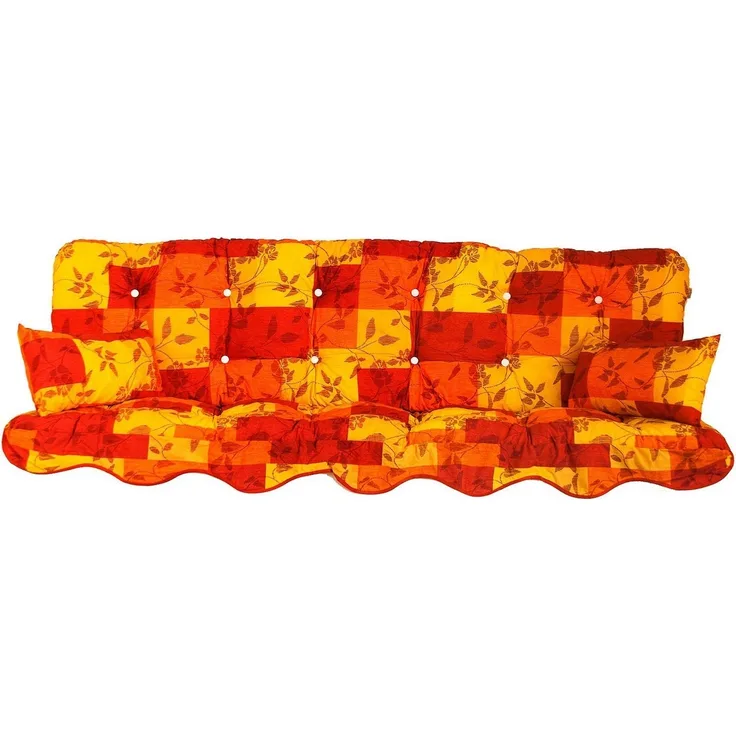 Kühnemuth Auflagekissen Auflagen Set Hollywoodschaukel Sitzkissen 150x50 cm Design 150-150