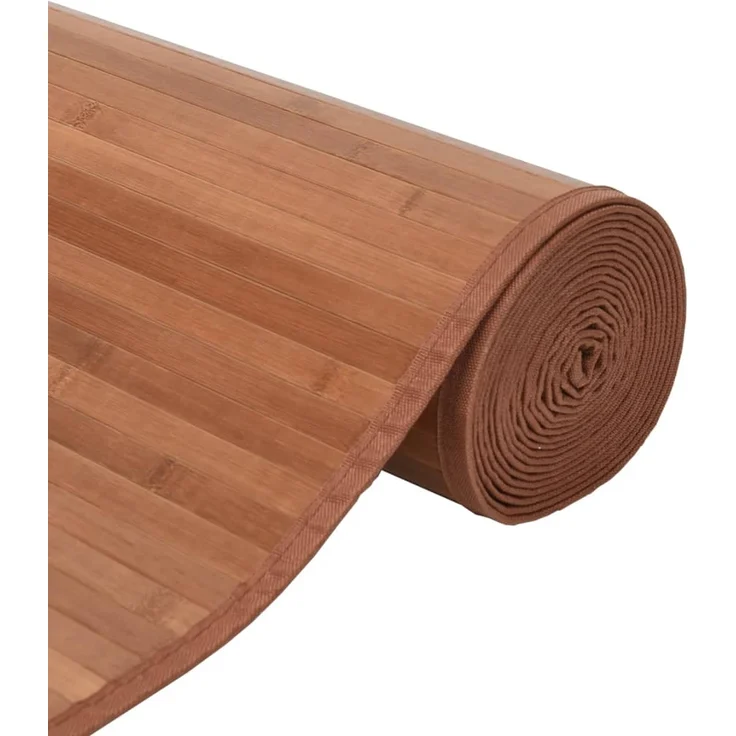 vidaXL Teppich Quadratisch Braun 100x100 cm Bambus 376938 – Bild 3