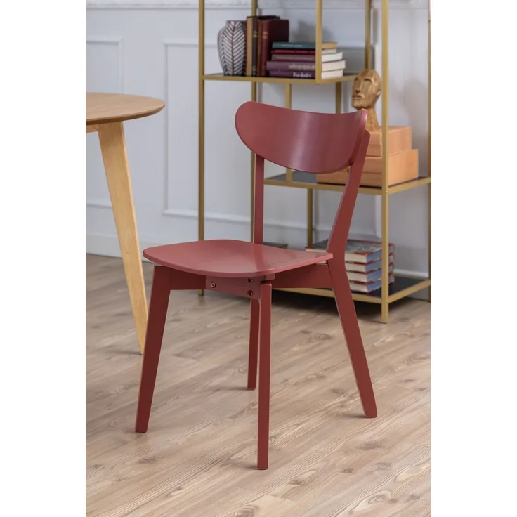 Esszimmerstuhl >Roxby< (2er-Set) in orange, Holz - 45x79,5x55cm (BxHxT)
