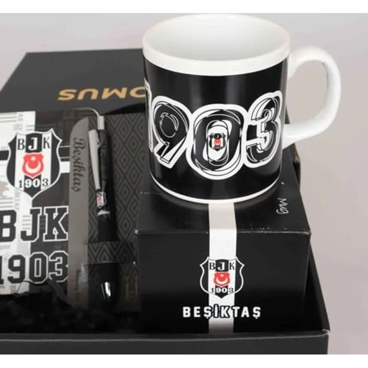 Jungengel Geschenkbox Besiktas Fan Carsi Lizenziert Kaffeetasse Kugelschreiber Notizbuch – Bild 4