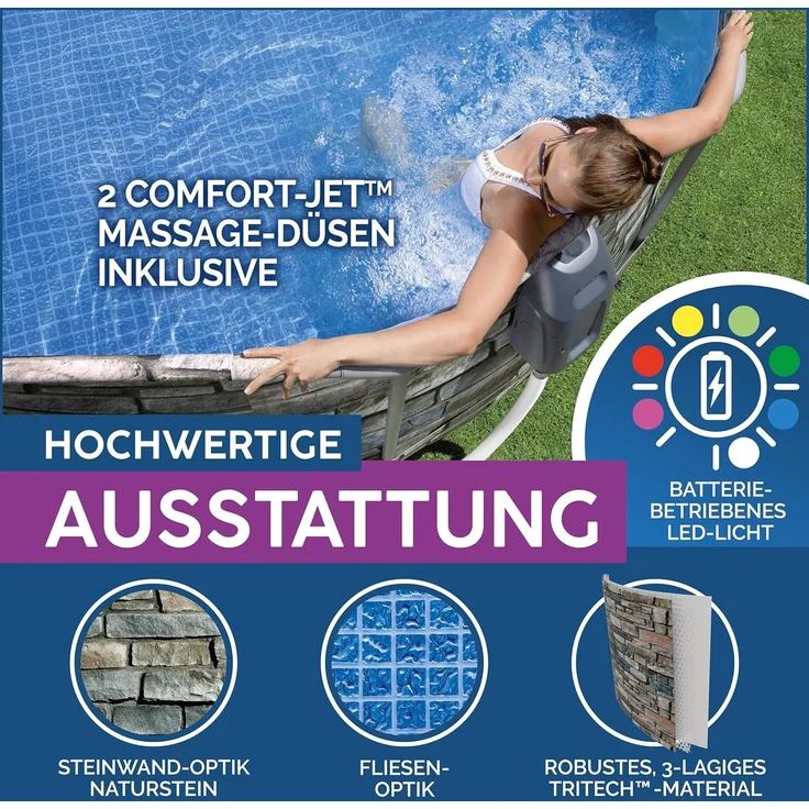 Bestway Pool-Set Power Steel Comfort Jet Series Oval 610x366x122 cm 92855 – Bild 5