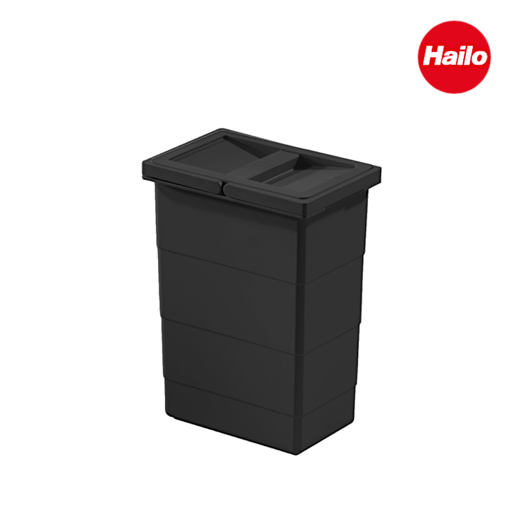 Hailo Inneneimer 1225959 schwarz 8 L 226 x 156 x 295 mm mit Deckel – Bild 2