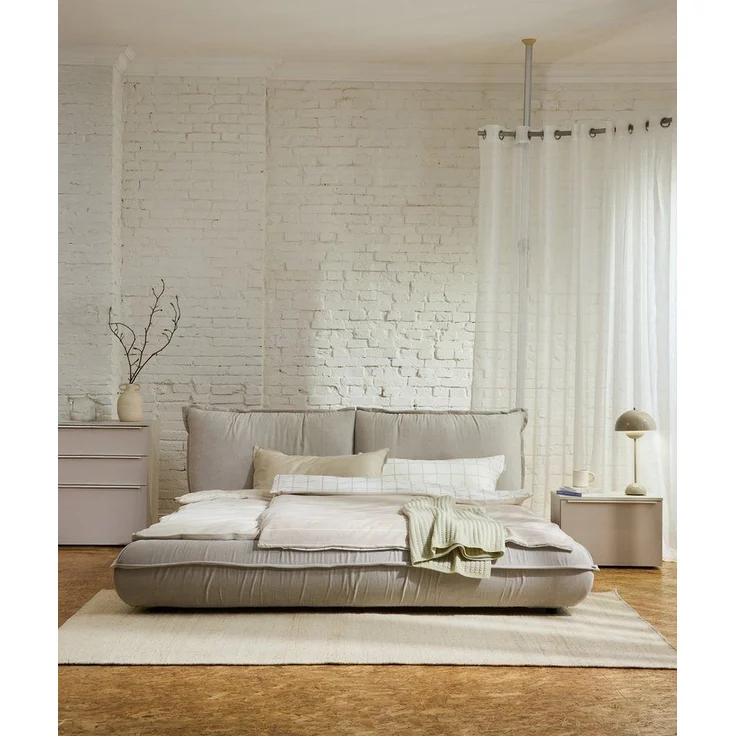 TOM TAILOR HOME Polsterbett PILLOW BED – lässiges Bett mit Kopfteil und Bettrahmen in Kissenform, besonders niedrige Optik – Bettrahmen mit abnehmbarem Bezug – Bild 5