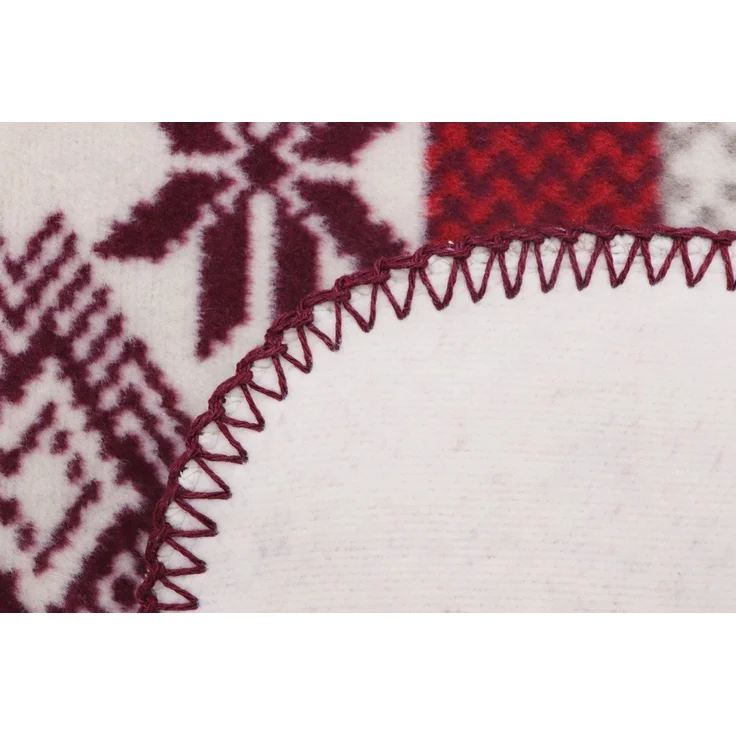Wohndecke Nordic Knit, Biederlack, Stimmungsvolle Bordüren mit Schneeflocken und Eiskristallen – Bild 4