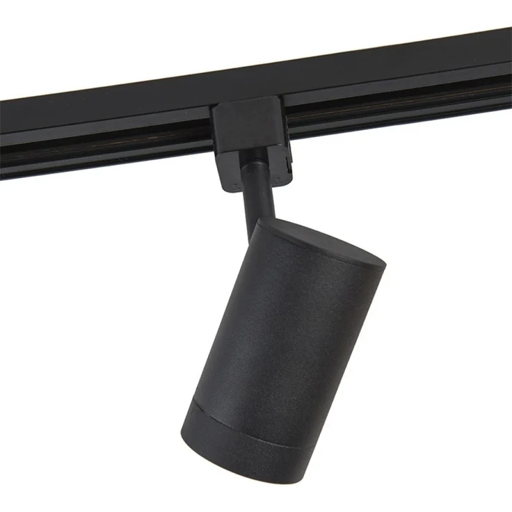 Qazqa Schienensystem-Sets Iconic jeana, ohne Leuchtmittel, GU10, Schwarz, Modern, Stahl, Deckenstrahler 1-flammig – Bild 2