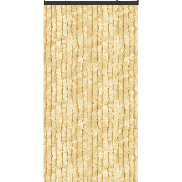 Flauschvorhang in Sondergröße - Türvorhang Breite: 100cm - Länge: 250cm, Creme