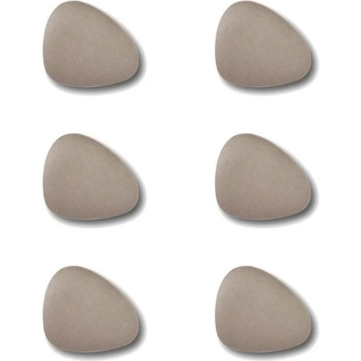 Basera® Glasuntersetzer 6er-Glasuntersetzer-Set Kunstleder gebogen, 6-tlg, metallic taupe, 12x10 cm – Bild 4