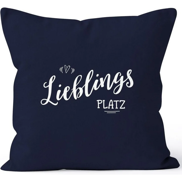 MoonWorks Dekokissen Kissenbezug Lieblingsplatz Geschenk Kissen-Hülle Deko-Kissen 40x40 MoonWorks® – Bild 1