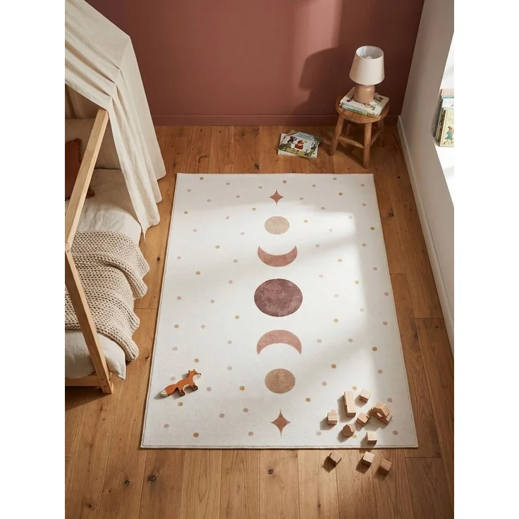 KADIMA DESIGN Teppich TINO Kinderteppich Waschbar Kinderzimmer Schadstoffgeprüft, Läufer, Höhe: 10 mm, Creme, 80x150 cm, Kinderteppich Waschbar Spielteppich – Bild 2