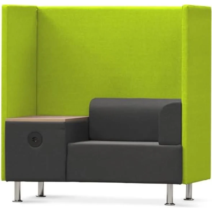 Rocada Sitzsofa Soft Einzelsitz + Tisch grün/grau