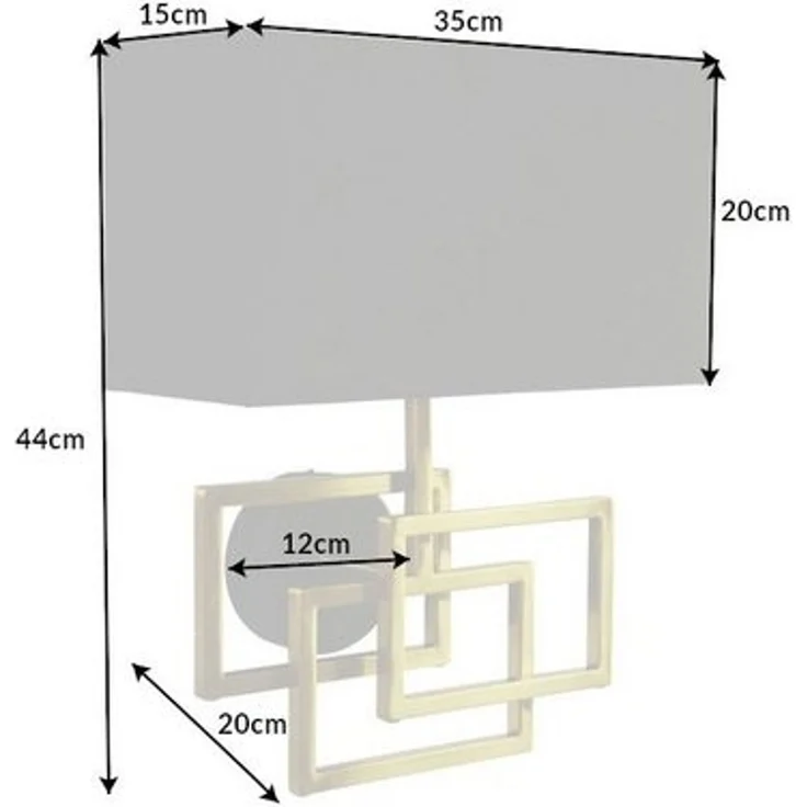 riess-ambiente Wandleuchte ATLANTIS 44cm schwarz / gold, ohne Leuchtmittel, Wohnzimmer · Stoff · Metall · innen · Modern Design – Bild 4
