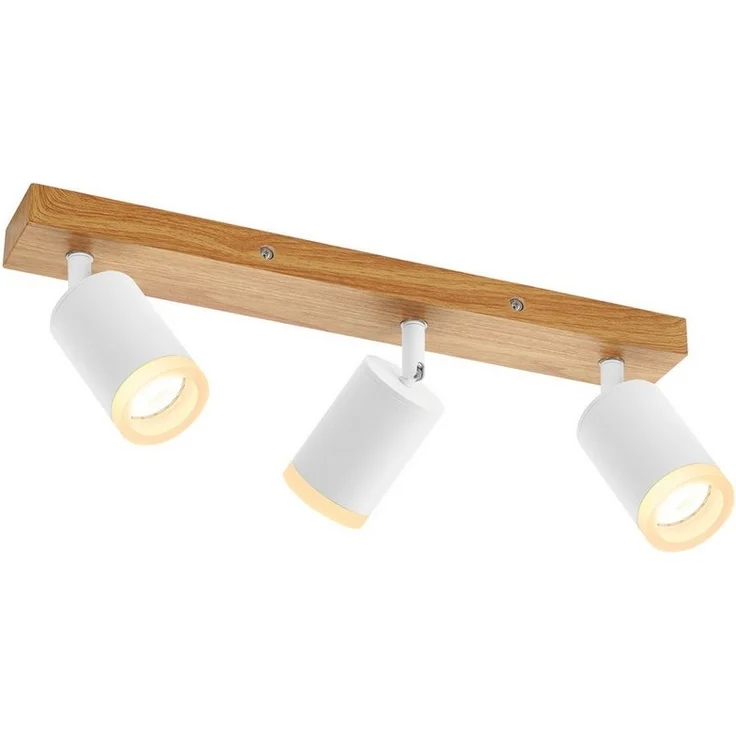 Nettlife Deckenstrahler Schwarz/Weiß GU10 Holz Vintage Deckenspots Küchenlampe, Schwenkbar, LED wechselbar, 350°Drehbar Flur Strahler Industrial für Wohnzimmer Schlafzimmer Küche – Bild 5