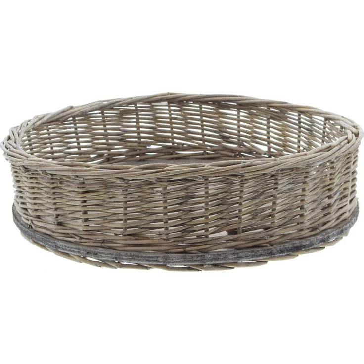 Tablettkorb rund Serviertablett Korb Schale Tablett Obstkorb Obstschale – Bild 2