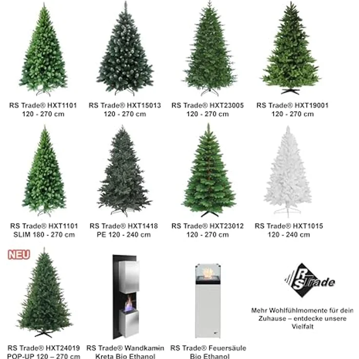 RS Trade 'HXT 19001' Künstlicher Weihnachtsbaum, grün, 120 x 92 x 92 cm – Bild 7